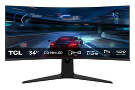 qd mini led - TCL 34R83Q 34", Iškraipytas (Curved), WQHD, Juodas (Black) - 2 nuotrauka