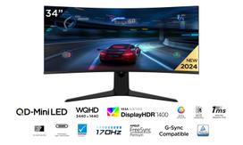 qd mini led - TCL 34R83Q 34", Iškraipytas (Curved), WQHD, Juodas (Black) - 5 nuotrauka