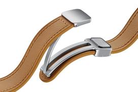 samsung hybrid leather band - Samsung Galaxy Watch6/Watch5 D-Buckle Hybrid Eco-Leather Band S/M, kamelinis (Camel) - 4 nuotrauka