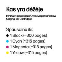 spausdintuvo 301 - HP 903 CMYK Original Ink Cartridge | 6ZC73AE#301 - 3 nuotrauka