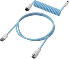 klaviaturos laidas coiled - HP HyperX USB-C Coiled Cable Light Blue | 6J680AA - 4 nuotrauka