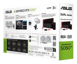 geforce rtx 5060 ti asus - ASUS GeForce RTX 5060 Ti DUAL OC 8GB GDDR7 Baltas (White) - 16 nuotrauka