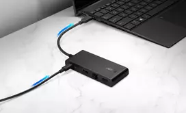 usb c laidas 4k - Asus Dual 4K USB-C Dock DC201 Vielinis USB 3.2 Gen 2 (3.1 Gen 2) Type-C Juodas (Black) - 3 nuotrauka