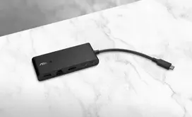 usb c laidas 4k - Asus Dual 4K USB-C Dock DC201 Vielinis USB 3.2 Gen 2 (3.1 Gen 2) Type-C Juodas (Black) - 6 nuotrauka