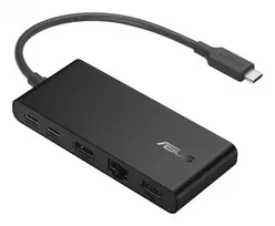 usb c laidas 4k - Asus Dual 4K USB-C Dock DC201 Vielinis USB 3.2 Gen 2 (3.1 Gen 2) Type-C Juodas (Black) - 7 nuotrauka