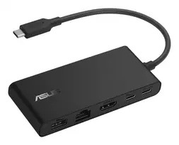 usb c laidas 4k - Asus Dual 4K USB-C Dock DC201 Vielinis USB 3.2 Gen 2 (3.1 Gen 2) Type-C Juodas (Black) - 8 nuotrauka