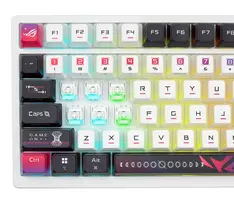balta klaviatura belaide - ASUS ROG Azoth X Belaidė Mechaninė Klaviatūra, Balta (White) - 4 nuotrauka