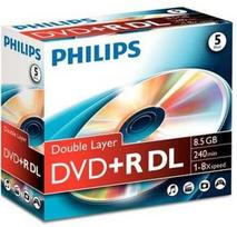 dvd r dl 8 5gb - Philips DVD+R DL 8.5GB JEWEL CASE - 2 nuotrauka