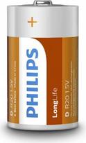 baterijas kraunamos - Elementas Philips Battery R20 1.5V 2pcs - 2 nuotrauka