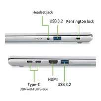 i9 13900h - Acer Aspire Go 16 AG16-71P-90SZ, i9-13900H, 32 GB, 1 TB, 16", Silver (Sidabrinis) - 2 nuotrauka