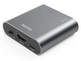 3.5 mm to 3.5 mm kabelis - Hama HDMI Audio Extractor AE90 4K@30Hz Sidabras (Silver) - 3 nuotrauka