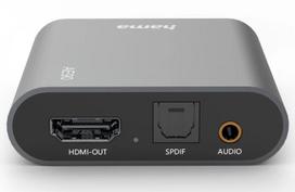 3.5 mm to 3.5 mm kabelis - Hama HDMI Audio Extractor AE90 4K@30Hz Sidabras (Silver) - 5 nuotrauka