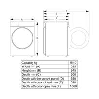 su skalbimo masinos - Hisense WD3S9043BW3 - 11 nuotrauka