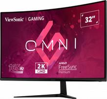 qhd monitorius - ViewSonic VX3218C-2K 32", lenktas, Juodas (Black) - 4 nuotrauka