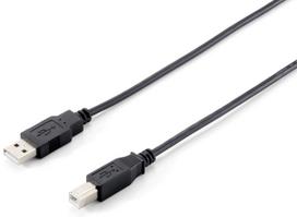 usb type b - Equip kabelis USB į USB, juodas  1.8 m - 2 nuotrauka