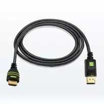 hdmi kabelis 2m 2.0 - Techly Cable DisplayPort / HDMI Black 2m - 2 nuotrauka