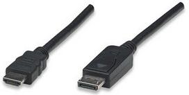 hdmi kabelis 2m 2.0 - Techly Cable DisplayPort / HDMI Black 2m - 4 nuotrauka