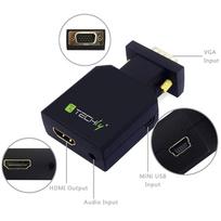 audio jack adapter - Techly 026517 HDMI to VGA with Audio Mini Converter - 5 nuotrauka