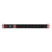c13 power - Techly Pro Rack Power Strip 1U 8xIEC - 2 nuotrauka