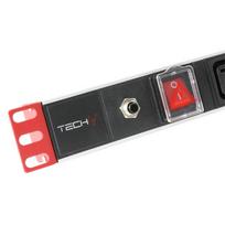 c13 power - Techly Pro Rack Power Strip 1U 8xIEC - 4 nuotrauka