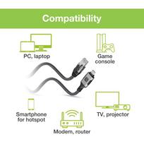 kabelis cat6 ethernet - Techly ICOC U3C-RJ45-010 USB-C į Gigabit Ethernet RJ45 tinklo kabelis 1m Sidabras (Silver) - 11 nuotrauka