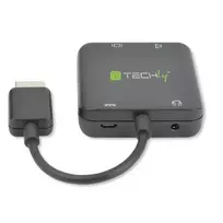 mini jack - Techly 026500 HDMI į 3.5 mm Audio Adapteris Juodas (Black) - 3 nuotrauka