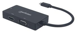 adapteris dvi to hdmi - Manhattan USB-C to HDMI / DVI /VGA - 2 nuotrauka