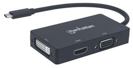 adapteris dvi to hdmi - Manhattan USB-C to HDMI / DVI /VGA - 4 nuotrauka