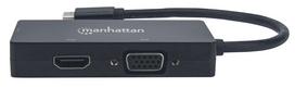 adapteris dvi to hdmi - Manhattan USB-C to HDMI / DVI /VGA - 5 nuotrauka