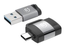usb a to usb c usb 3.0 - MANHATTAN 2-Piece Set: TYPE-C to USB-A & USB-A to TYPE-C Adapters, 356329 - 3 nuotrauka