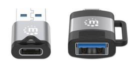 usb a to usb c usb 3.0 - MANHATTAN 2-Piece Set: TYPE-C to USB-A & USB-A to TYPE-C Adapters, 356329 - 4 nuotrauka