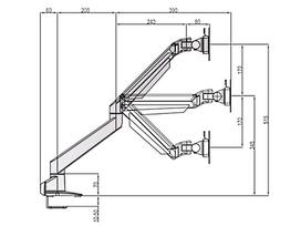 vieno monitoriaus laikiklis - Multibrackets Gas Lift Arm Single 15-32'' - 14 nuotrauka