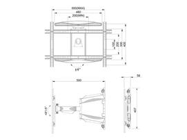 televizoriaus laikiklis 85 - M VESA FLEXARM XL FULL MOTION DUAL - 13 nuotrauka