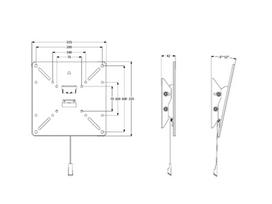 laikiklis televizoriui vesa 200 - M VESA WALLMOUNT TILT 75/100/200 - 4 nuotrauka