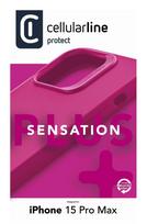 apple iphone 15 pro deklas silicone - Cellularline iPhone 15 Pro Max Sensation , Pink - 5 nuotrauka