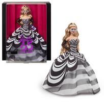 lele barbe pigu.lt - Mattel Kolekcinė Barbie 65-mečio lėlė su šviesiais plaukais ir juodai baltu chalatu, HRM58 - 2 nuotrauka