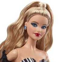 lele barbe pigu.lt - Mattel Kolekcinė Barbie 65-mečio lėlė su šviesiais plaukais ir juodai baltu chalatu, HRM58 - 5 nuotrauka