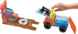 trasos - Mattel Hot Wheels Monster Trucks kovų arena „5 sirenos“, HPN73 - 2 nuotrauka