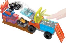 trasos - Mattel Hot Wheels Monster Trucks kovų arena „5 sirenos“, HPN73 - 3 nuotrauka
