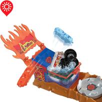 trasos - Mattel Hot Wheels Monster Trucks kovų arena „5 sirenos“, HPN73 - 7 nuotrauka