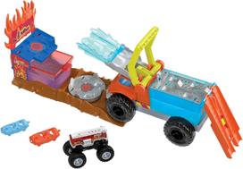 trasos - Mattel Hot Wheels Monster Trucks kovų arena „5 sirenos“, HPN73 - 8 nuotrauka