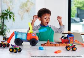 trasos - Mattel Hot Wheels Monster Trucks kovų arena „5 sirenos“, HPN73 - 9 nuotrauka