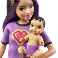 lele barbe pigu.lt - Mattel Barbie Skipper lėlė auklė su kūdikiu ir priedais GRP11 - 10 nuotrauka