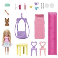 barbes namas su lele - Mattel Barbie Chelsea Pop-Up namelis su priedais, 12 cm, įvairių spalvų - 5 nuotrauka