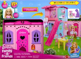 barbes namas su lele - Mattel Barbie Chelsea Pop-Up namelis su priedais, 12 cm, įvairių spalvų - 10 nuotrauka