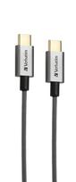 type c pakrovejas - Verbatim Cable USB to USB Grey 2m - 2 nuotrauka