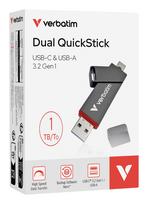 verbatim 1tb - Verbatim Pendrive 1TB USB-A/USB-C Dual QuickStick 32043 - 7 nuotrauka
