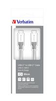 3m usb - Verbatim 48867 USB kabelis 0,3 m 3.2 Gen 2 (3.1 Gen 2) USB C Sidabras - 7 nuotrauka