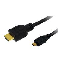 hdmi kabelis 2m 2.0 - LogiLink Cable HDMI / Micro HDMI 2m Black - 2 nuotrauka