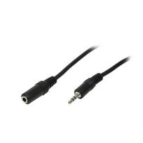 3.5mm male to 3.5mm female - LogiLink Cable 3.5 mm to 3.5mm Black 5m - 2 nuotrauka